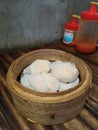 Asian Prawn or shrimp dumplings called hakau from Haka dimsum shop