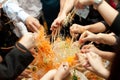 Asian Prosperity Toss, Lohei, Yusheng, yee sang Royalty Free Stock Photo