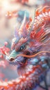 Asian red temple dragon. Hero of Chinese culture Royalty Free Stock Photo