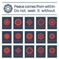 Asian Religious Posters with Buddha Quotes