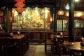 Asian restaurant. Generate Ai Royalty Free Stock Photo