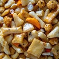 Asian rice crackers, snacks mix Royalty Free Stock Photo