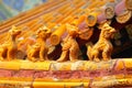 Asian Roof in Forbidden City, Beijing, China Royalty Free Stock Photo