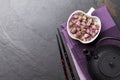 Asian rose tea and teapot Royalty Free Stock Photo