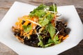 Asian salad with black shiitake mushroom Royalty Free Stock Photo