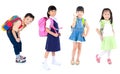 Asian school girl back to school Royalty Free Stock Photo