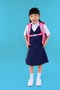 Asian school girl back to school Royalty Free Stock Photo