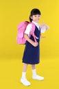 Asian school girl back to school Royalty Free Stock Photo