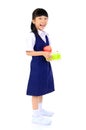 Asian school girl back to school Royalty Free Stock Photo