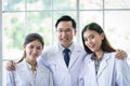 Asian scientist and researching team has in laboratory Royalty Free Stock Photo