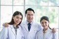 Asian scientist and researching team has in laboratory Royalty Free Stock Photo