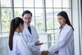 Asian scientist team have meeting in laboratory Royalty Free Stock Photo