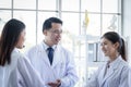 Asian scientist team have meeting in laboratory Royalty Free Stock Photo