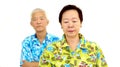 Asian senior couple fighting get upset to each other Royalty Free Stock Photo