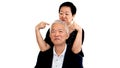 Asian senior grandparent together. Love, forgive and understanding concept