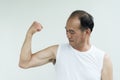 Asian senior man working out Royalty Free Stock Photo