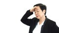 Asian senior manager business woman upset and unhappy abstract l Royalty Free Stock Photo