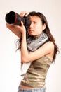 Asian serious photographer