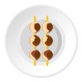 Asian shashlik icon circle