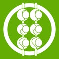 Asian shashlik icon green