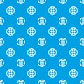 Asian shashlik pattern seamless blue