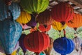 Asian silk lanterns. Traditional silk lanterns from Vietnam, Hoi An Royalty Free Stock Photo