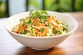 asian slaw with fresh cilantro, green onion accents