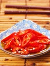 Asian sliced red chili