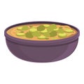 Asian soup icon cartoon vector. Food dish