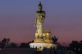 Asian standing Big Buddha after sunset