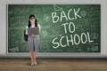 Asian student back to school in class Royalty Free Stock Photo