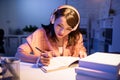 Asian student study hard Royalty Free Stock Photo