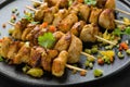 Asian style chicken breasts yakitori Royalty Free Stock Photo