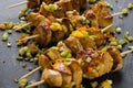 Asian style chicken breasts yakitori Royalty Free Stock Photo