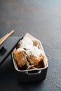 Asian style fried donuts with powdered sugar Royalty Free Stock Photo