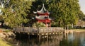 Asian style gazebo, lake Eola, Orlando Royalty Free Stock Photo