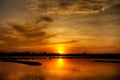 Asian sunset Royalty Free Stock Photo