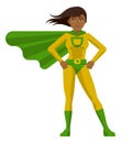 Asian Super Hero Woman Cartoon Royalty Free Stock Photo