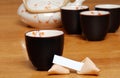 Asian Tea With Blank Fortune Cookie Royalty Free Stock Photo