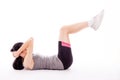 Asian teenager doing situps Royalty Free Stock Photo