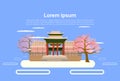 Asian Temple Chinese Or Japanese Pagoda Building Landscape Asian Traditional Architecture Element Concept