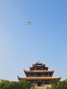 Asian temple and kite Royalty Free Stock Photo