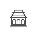 Asian Temple outline icon