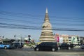 Asian thai people drive vehicle on traffic road go to work