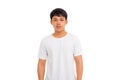 Asian Thaiman in white shirt isolated