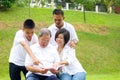 Asian three generation family Royalty Free Stock Photo