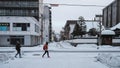 Asian tourist in snow festival at hokkaido