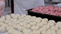 Asian traditional dish making process baozi buuza