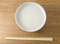 Bowl of Asian Boiled Rice or Rice Porridge