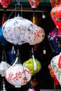 Asian traditional paper lanterns sale at a souvenir store in Hoi An, Vietnam Royalty Free Stock Photo